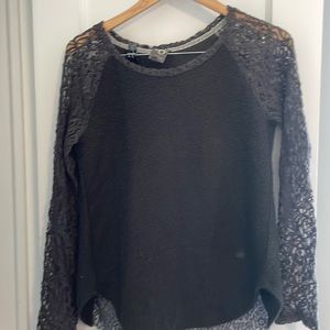 One September sweater with lace detail